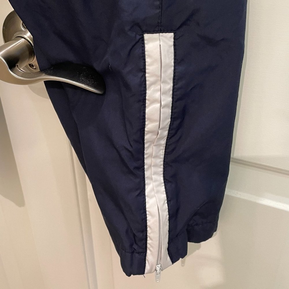 EUC Nike Track Pants, Low-Rise, Elastic/Drawstring, Zippered Legs, Navy, Small - Picture 6 of 11
